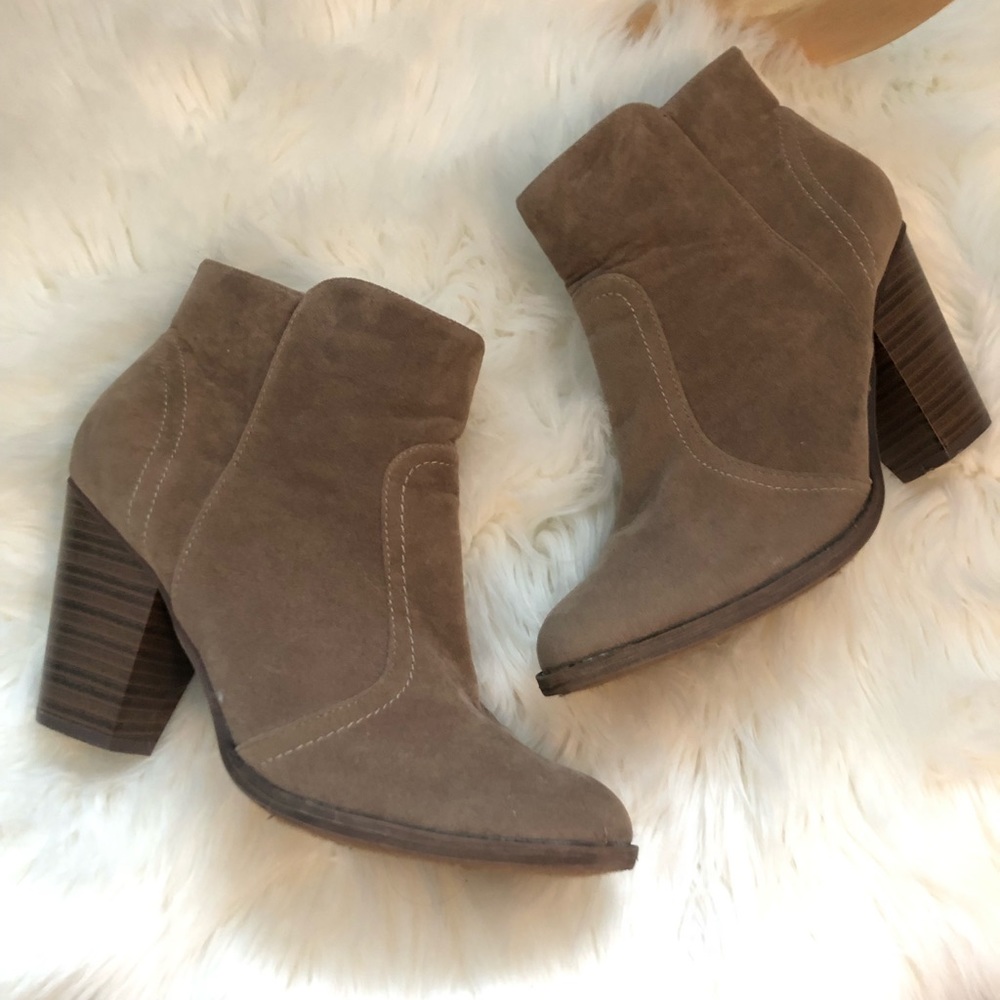 Taupe Booties Size 9 Ankle Boots (tan) Worn Once